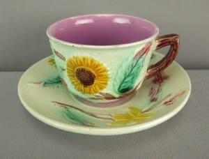 Sunflower tea cup and saucer