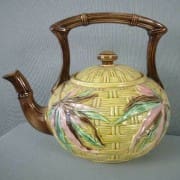 Basketweave and Bamboo tea kettle