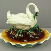 Swan inkwell deskset