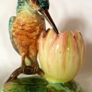 Delphin Massier kingfisher vase