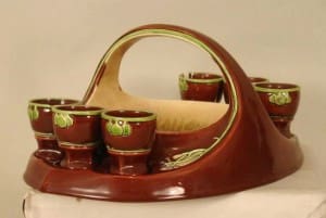 Art Nouveau egg basket