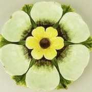 Julius Dressler pansy oyster plate