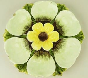 Pansy oyster plate