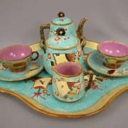 Simon Fielding Fan and Scroll tea set with tray