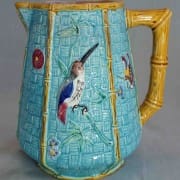 Simon Fielding hummingbird pitcher with bamboo handle