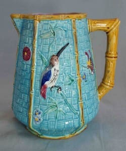 Simon Fielding hummingbird pitcher with bamboo handle