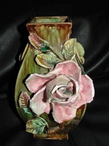 Floral and leaf vase