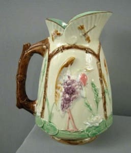 Heron and dragonfly pitcher