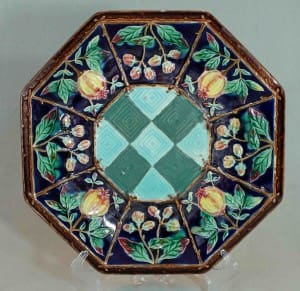 Octagonal pomegranate plate