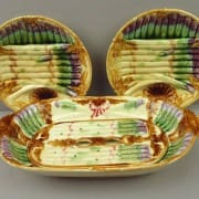 Asparagus server and plates