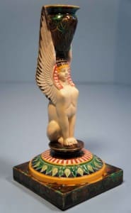 George Jones Egyptian sphinx candlestick