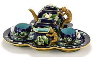 George Jones monkey teaset with tray