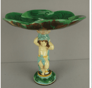 George Jones putti and pond lily cakestand