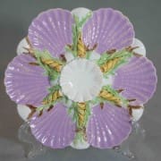 George Jones shell and coral oyster plate