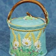 Wheat and floral biscuit jar