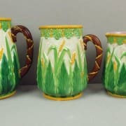 George Jones wheat pitchers in graduated sizes