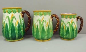 George Jones wheat pitchers in graduated sizes