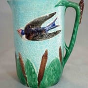 Bird and cattails pitcher