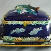 Joseph Holdcroft sardine box with fish finial