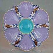 Joseph Holdcroft shell and coral oyster plate