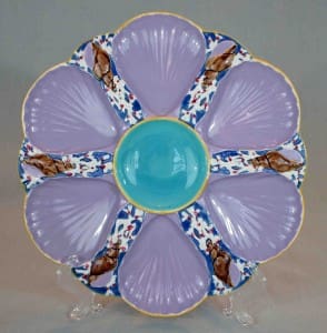 Joseph Holdcroft shell and coral oyster plate