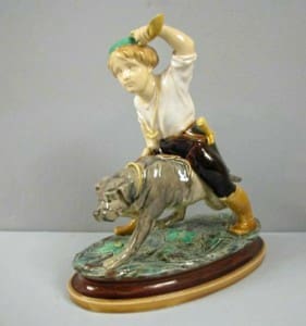 Minton boy and dog figure