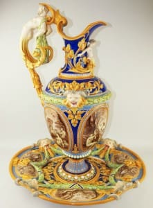 Minton Renaissance ewer by Pierre-Emile Jeannest