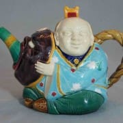 Minton Chinaman teapot with Noh mask