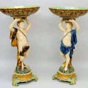 Minton faun and nymph compotes