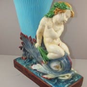 Minton monumental putto and dolphin floor jardiniere