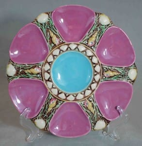 Minton pink oyster plate