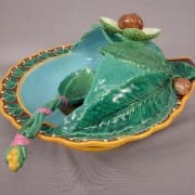 Minton roasted chestnut server with spoon