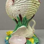 Nautilus shell and swan sweetmeat server