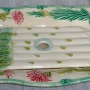 Asparagus and artichoke server with strainer insert