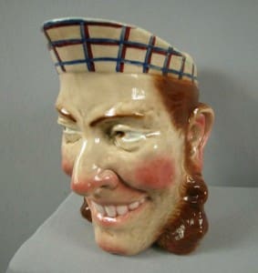 English man face jug