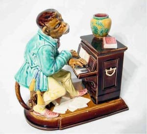 Monkey playing piano humidor