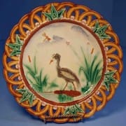 Heron in marsh dessert plate