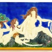 Dolphin and maidens tile