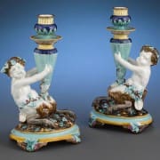 Wedgwood satyr candlesticks