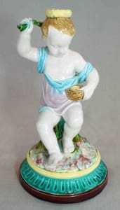 Putto with nest candlestick