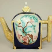 Thomas Forester bird on branch teapot with Chinaman finial