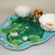 George Jones pond lily strawberry server