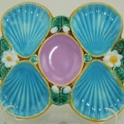 Joseph Holdcroft pond lily rectangular oyster plate