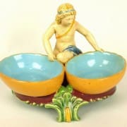 Minton figural double salt