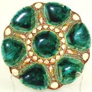 Minton malachite oyster plate