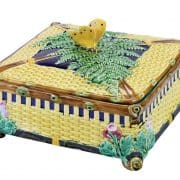 Butterfly and basketweave covered box